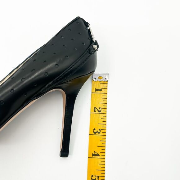 Gucci Interlocking GG Pointed Toe Black Leather Heels Pumps Size 8.5 - Picture 16 of 16